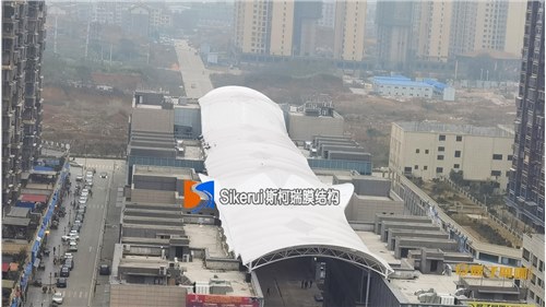 湖南娄底商业街膜结构项目现已完工