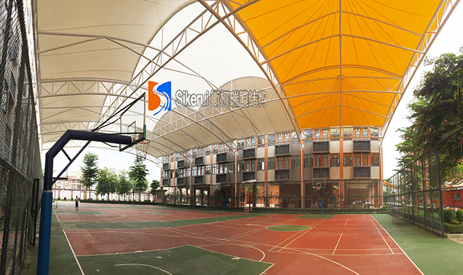 广州花都篮球场膜结构项目