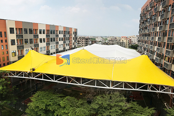 广州花都篮球场膜结构项目