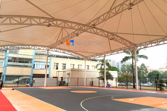 惠州东风本田篮球场膜结构项目