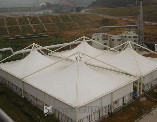 宁厦污水处理厂加盖膜结构